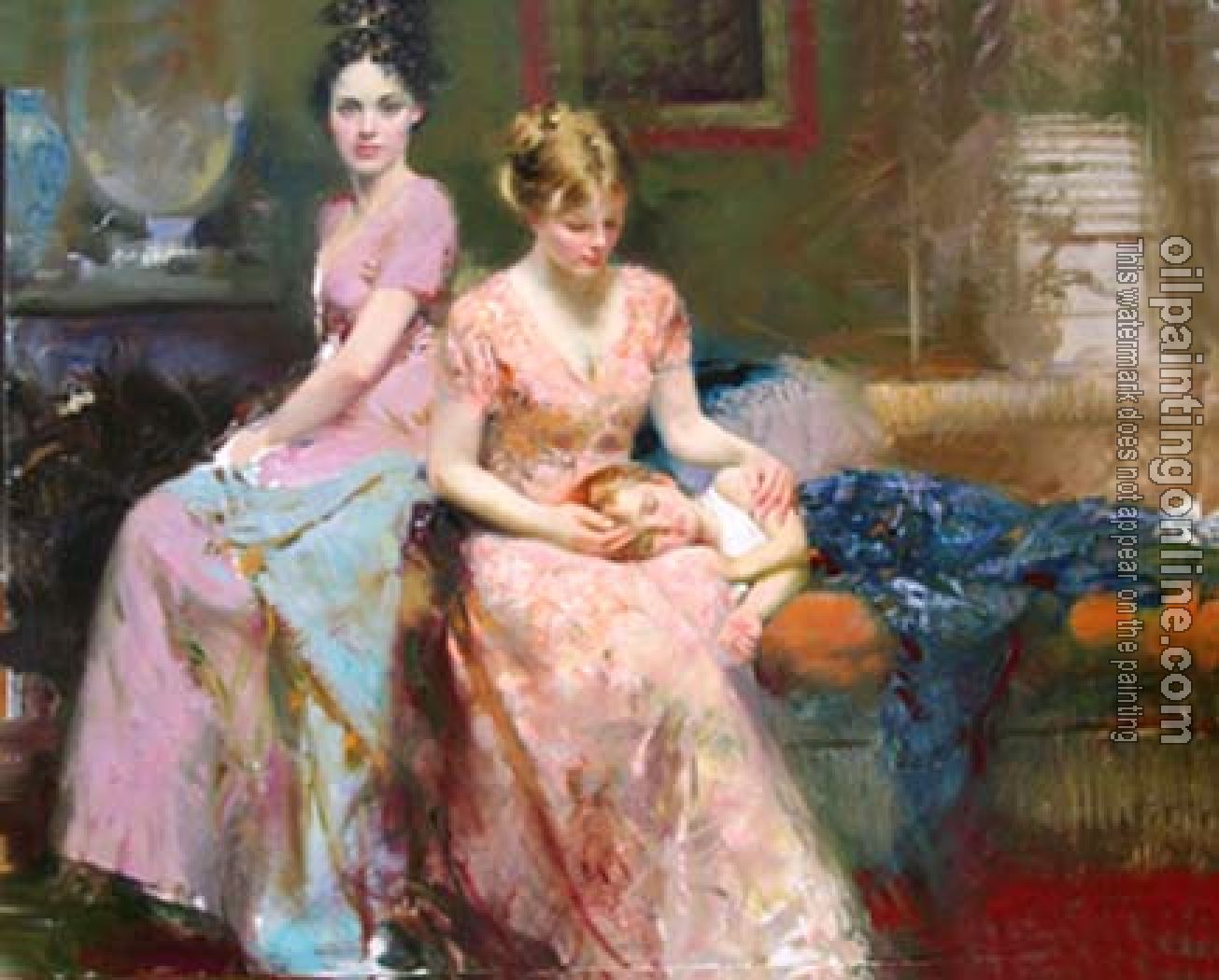 Pino Daeni - Impression oil painting.